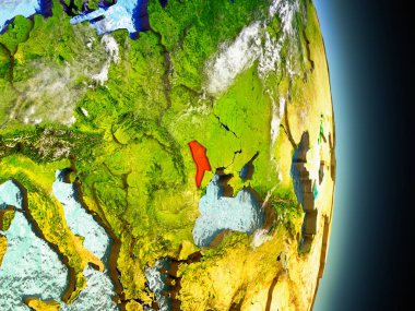 Moldova uzaydan gelen kırmızı