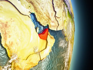 Birleşik Arap Emirlikleri uzaydan gelen kırmızı