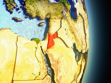 Jordan uzaydan gelen kırmızı