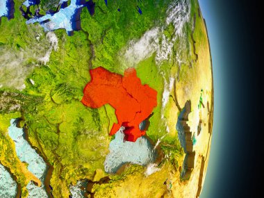 Ukrayna kırmızı uzaydan