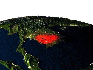 Kamboçya'dan gece alanı