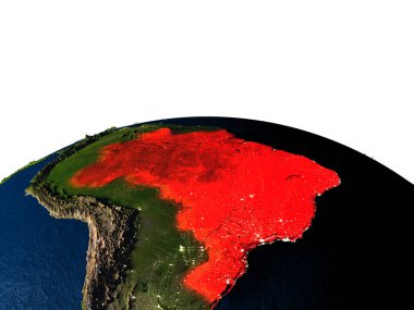 Brezilya gece uzaydan