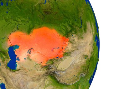 Kazakistan dünya üzerindeki
