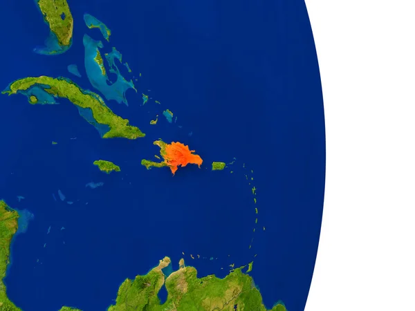 Dominik Cumhuriyeti dünya üzerindeki — Stok fotoğraf