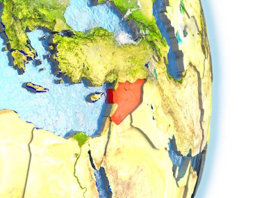 Suriye kırmızı yeryüzünde