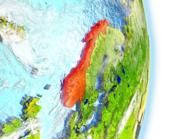 Norveç dünya üzerindeki kırmızı