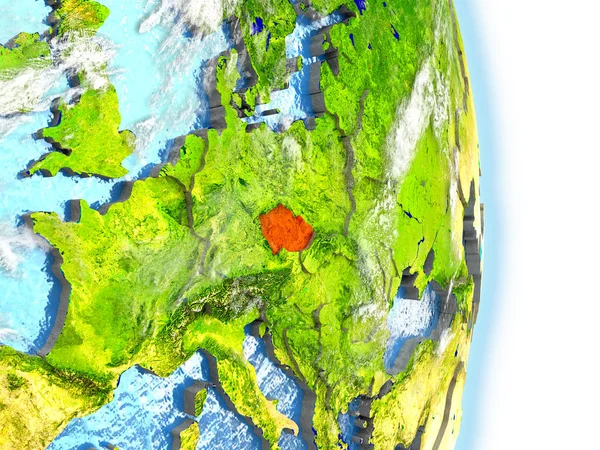 Чешская республика в красном на Земле — стоковое фото