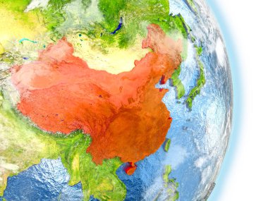 Çin dünya üzerindeki kırmızı