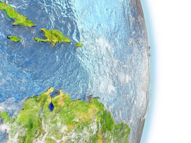 Dünya üzerindeki kırmızı Karayipler'de