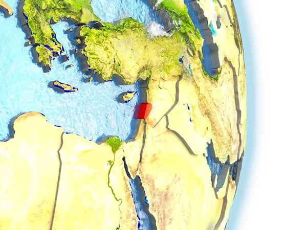 黎巴嫩在地球上的红 — 图库照片