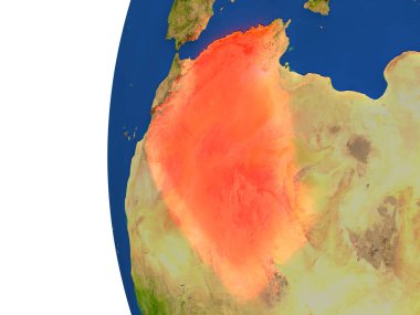 Cezayir dünya üzerinde