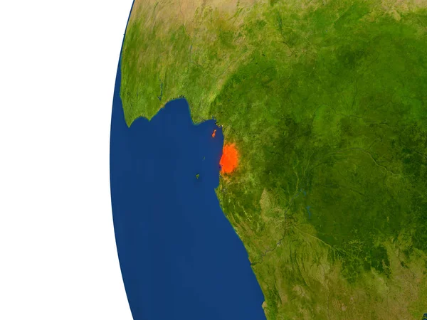 Gwinea Równikowa na świecie — Zdjęcie stockowe