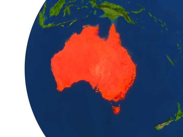 地球上のオーストラリア — ストック写真