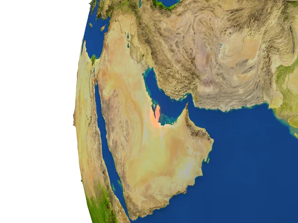 Katar na zeměkouli — Stock fotografie