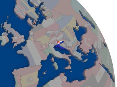Hırvatistan bayrağı dünya üzerinde
