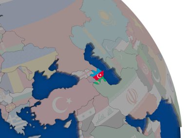 Azerbaycan bayrağı dünya üzerinde
