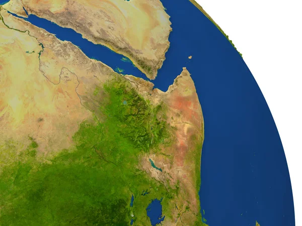 Mappa di Etiopia in rosso — Foto Stock