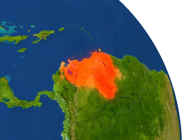 Mapa de Venezuela en rojo —  Fotos de Stock