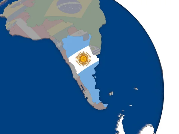 Argentina med flagga på Globen — Stockfoto