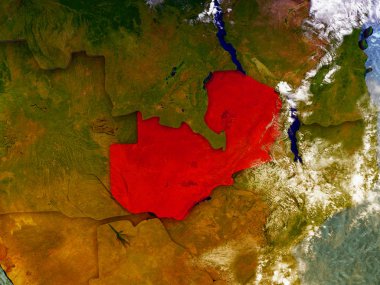 Zambiya resimli dünya üzerinde