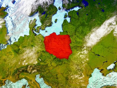 Resimli dünya üzerinde Polonya