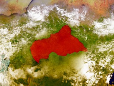 Orta Afrika resimli dünya üzerinde