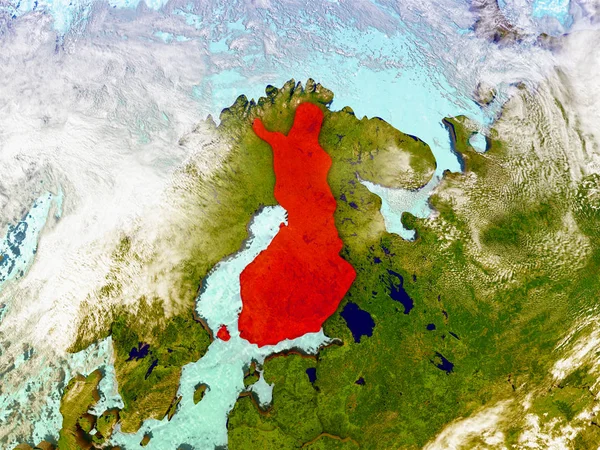 Finlandiya resimli dünya üzerinde — Stok fotoğraf