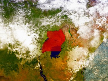 Resimli dünya üzerinde Uganda