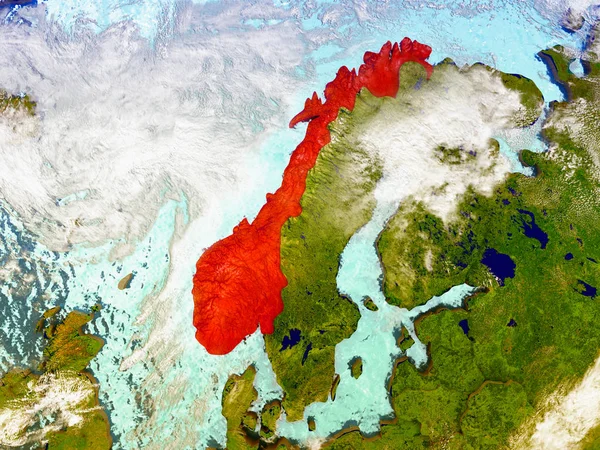 Norveç resimli dünya üzerinde — Stok fotoğraf