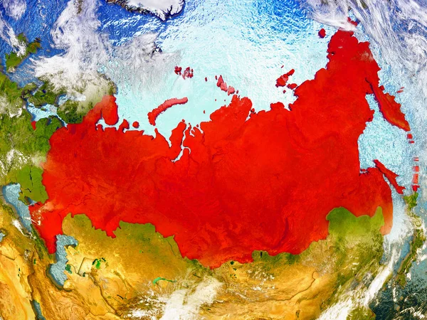俄罗斯插图的地球上 — 图库照片