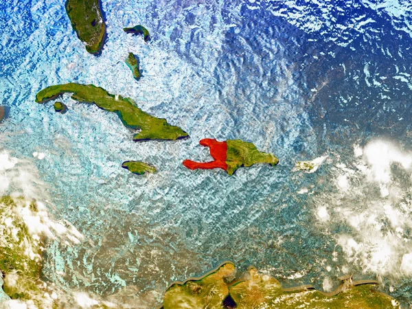 Гаїті на ілюстрований глобус — стокове фото