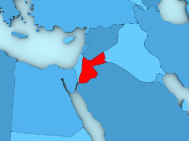 Jordan 3d harita üzerinde