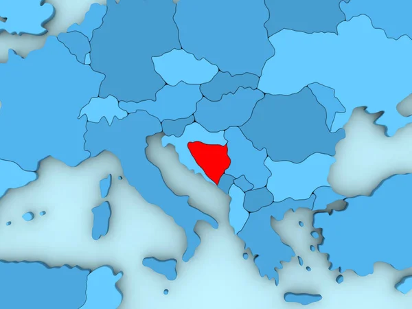 Bosnia sulla mappa 3D — Foto Stock