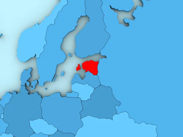 Estland op 3d kaart — Stockfoto