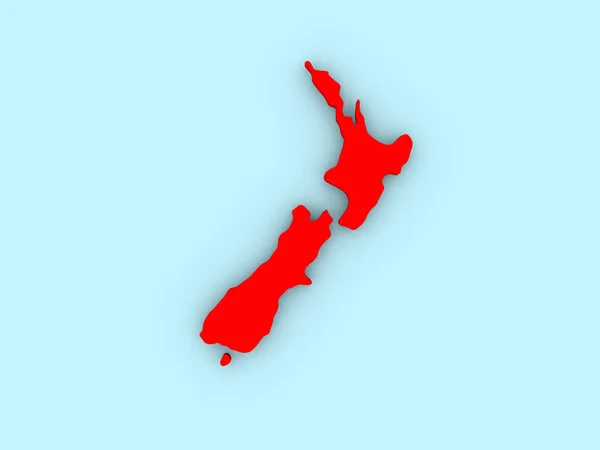 New Zealand on 3D map — Stock Photo, Image