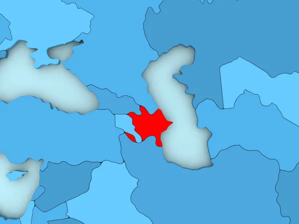 Azerbaijão no mapa 3D — Fotografia de Stock