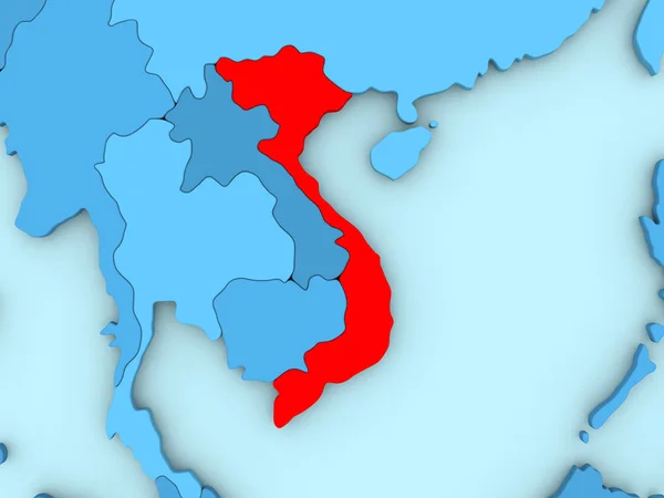 Βιετνάμ 3d χάρτη — Φωτογραφία Αρχείου