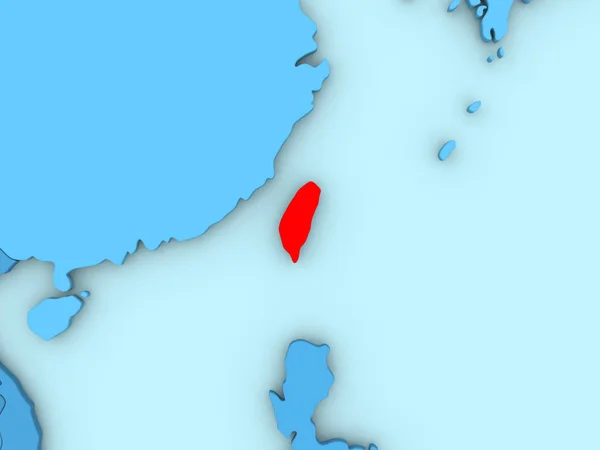 台湾 3d 地图 — 图库照片