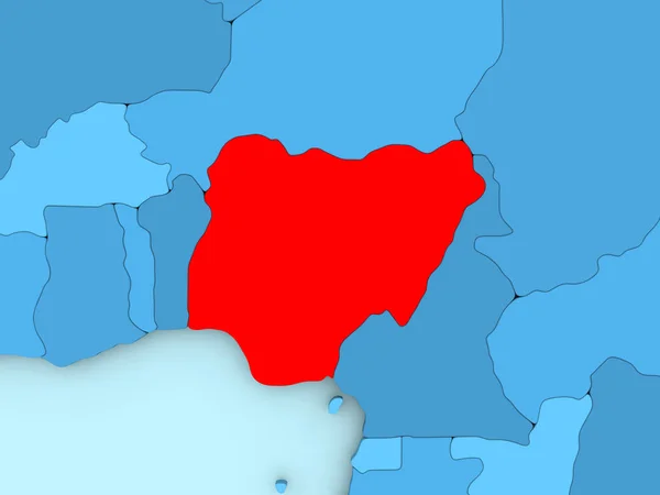 Nigeria sur la carte 3D — Photo