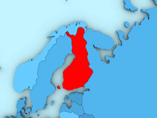 Finnország a 3D-s Térkép — Stock Fotó