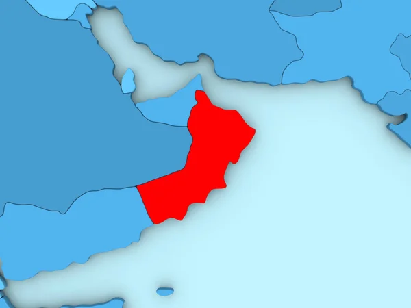 Oman sulla mappa 3D — Foto Stock