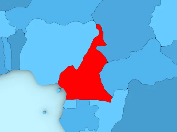 Cameroun sur la carte 3D — Photo