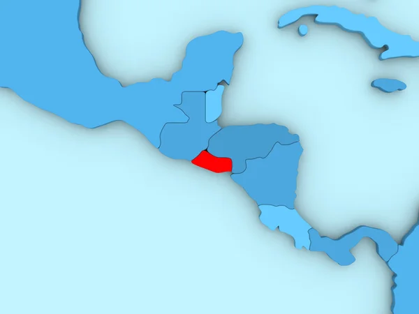 El Salvador on 3D map — Stockfoto