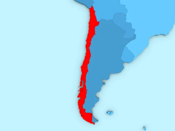 Chili sur la carte 3D — Photo