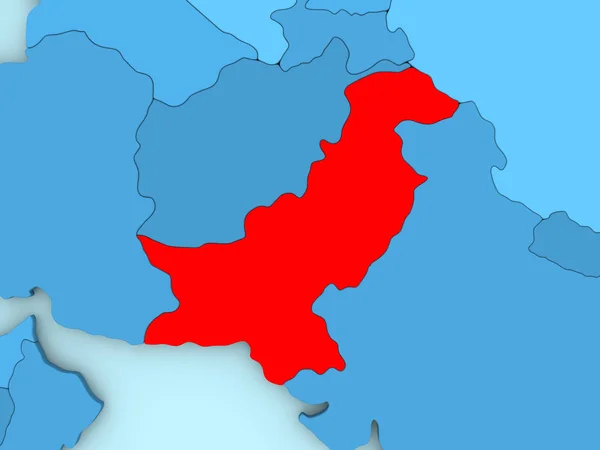 Pakistan sur la carte 3D — Photo