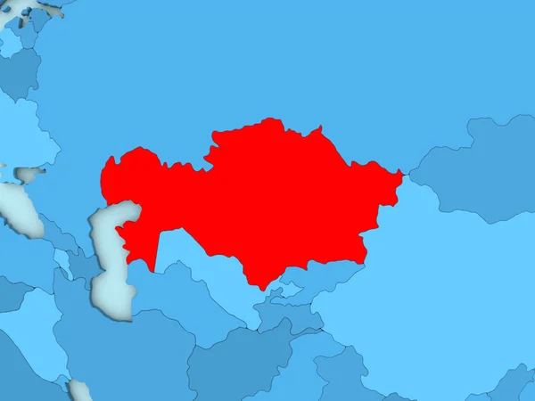 哈萨克斯坦在 3d 地图上 — 图库照片