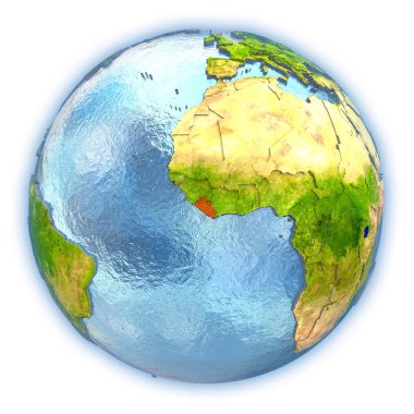 Liberya izole küre üzerinde