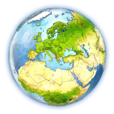 Arnavutluk izole küre üzerinde