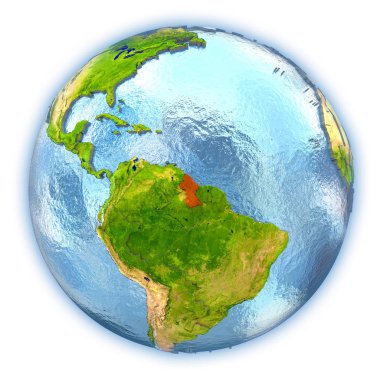 Guyana izole küre üzerinde