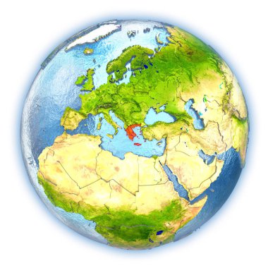 Yunanistan izole küre üzerinde